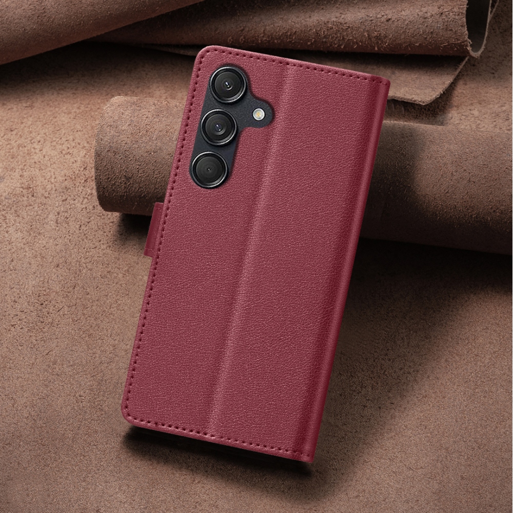 BINFEN könyv tok Samsung Galaxy S25 FE készülékhez - piros