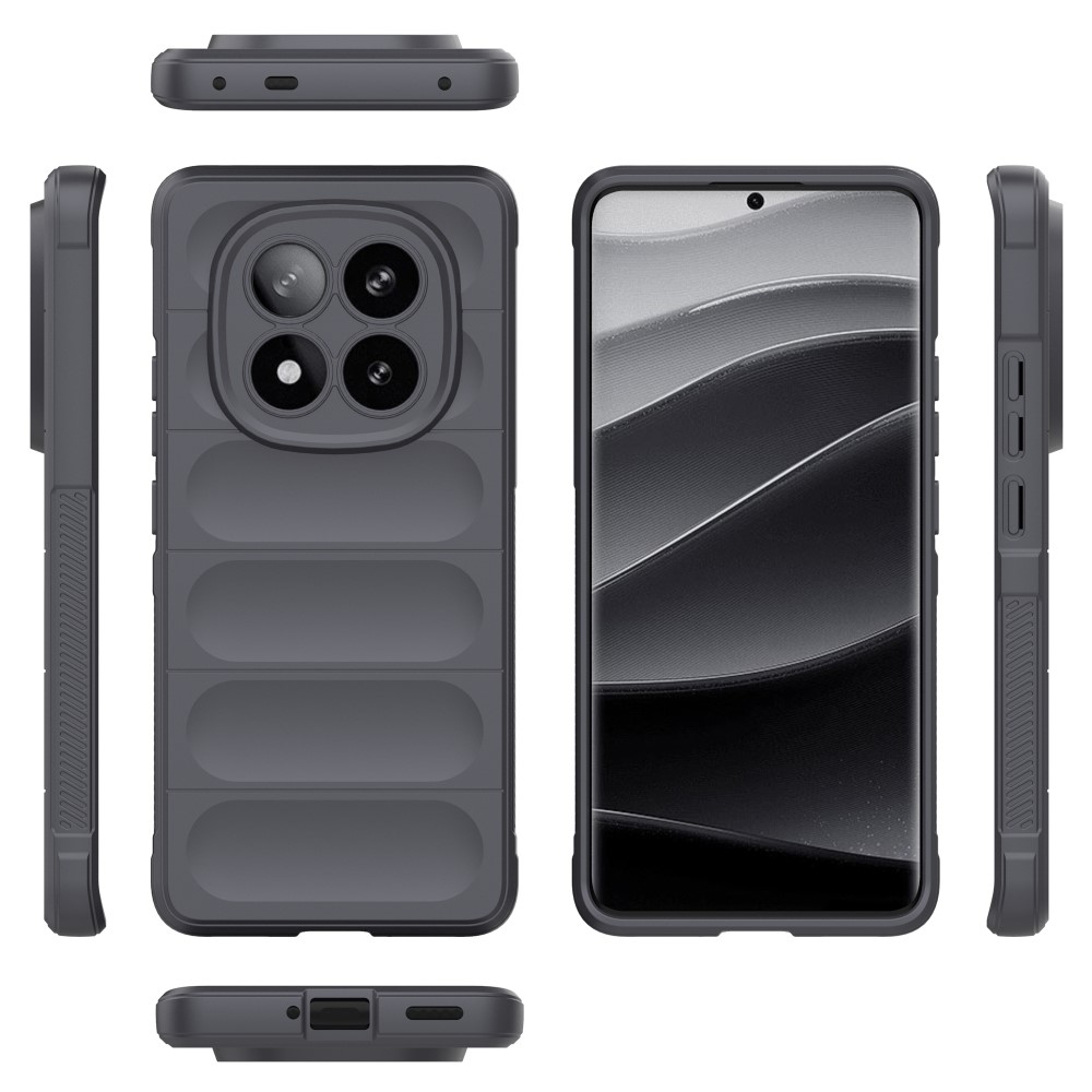 Rugg tartós zselés tok Xiaomi Redmi Note 14 Pro+ 5G - sötétszürke