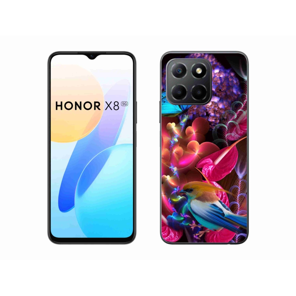Zselés borítás mmCase a Honor X8 5G készülékhez - színes virágok