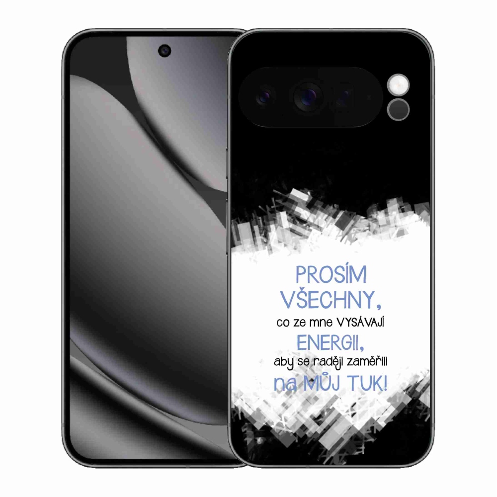 Gél borítás mmCase a Google Pixel 10 Pro XL-hez - vicces szöveg 1 kék