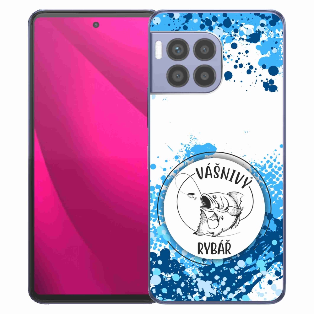 Zselés borító mmCase a T-Mobile T Phone 2 Pro készülékhez - szenvedélyes halász fehér háttérrel