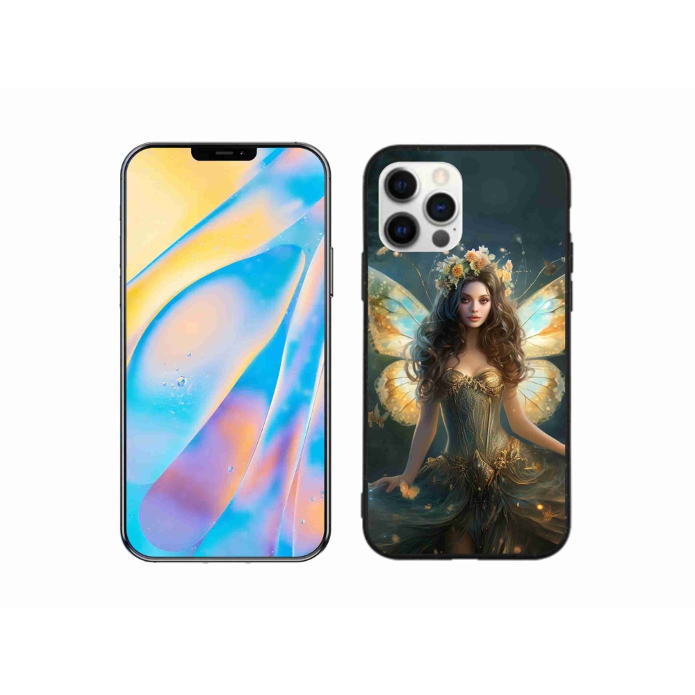 Zselés borítás mmCase iPhone 12 Pro készülékhez - pillangó nő