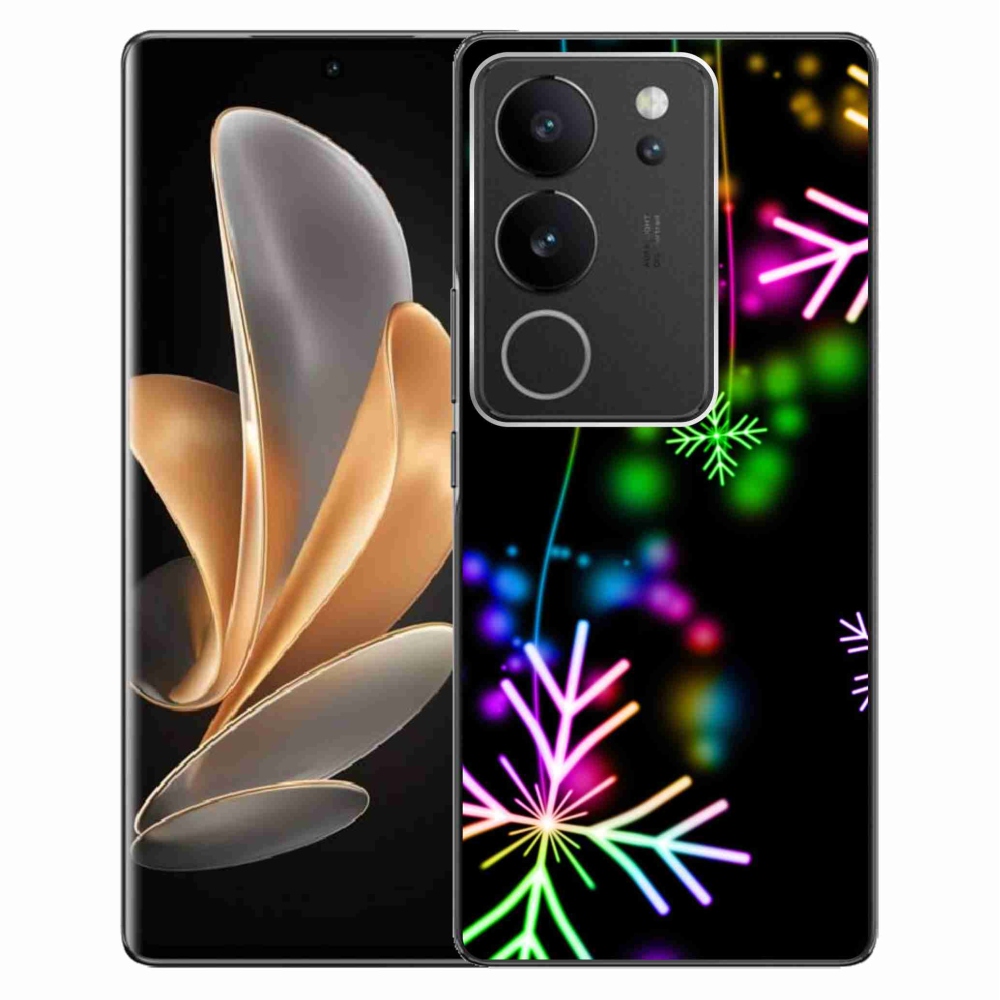 Gél borítás mmCase a Vivo V29 5G-hez - színes pelyhekkel