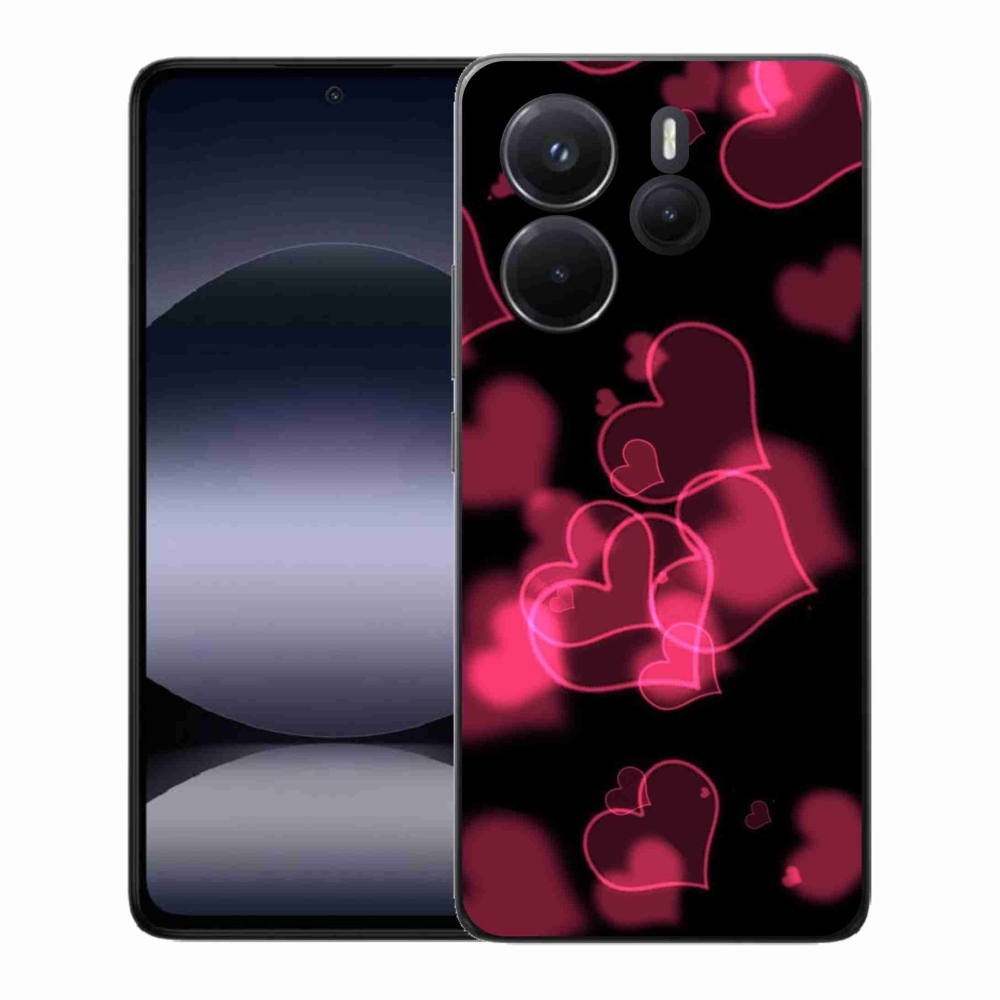 Gél borítás mmCase a Xiaomi Redmi Note 14-hez - piros szívek