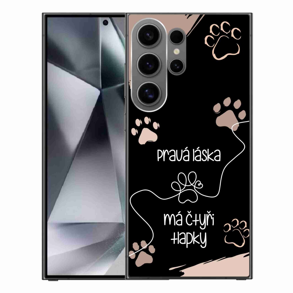 Gél borítás mmCase Samsung Galaxy S24 Ultra készülékhez - kutya motívum 1 fekete háttér