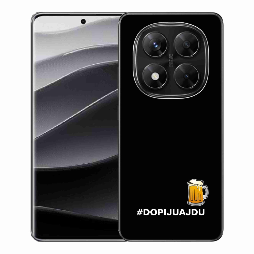 Gél borítás mmCase a Xiaomi Redmi Note 14 Pro 5G/Poco X7 5G - sör motívum 1 fekete háttérrel