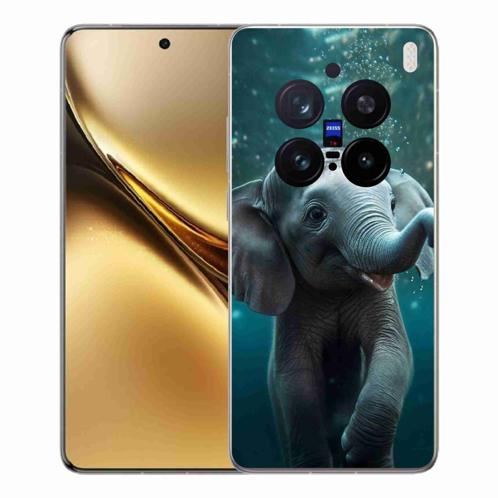 Zselés borítás mmCase a Vivo X200 Pro 5G készülékhez - elefánt a víz alatt