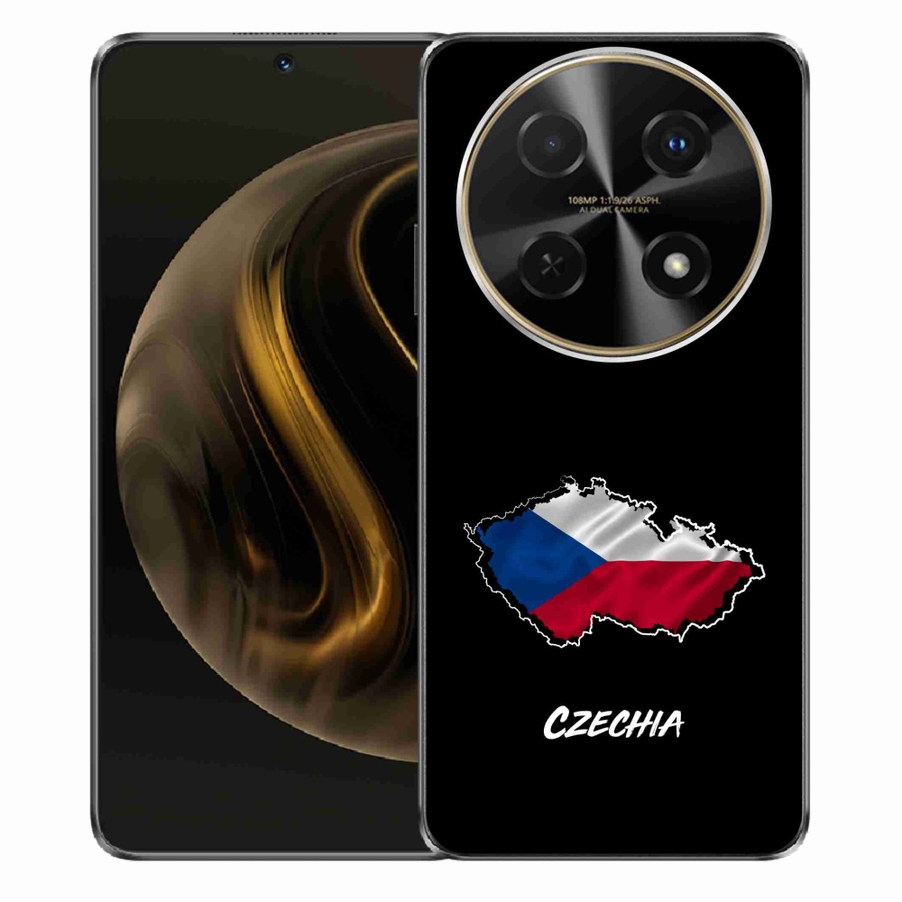 Gél borító mmCase a Huawei Nova 12i készülékhez - Csehország fekete háttér