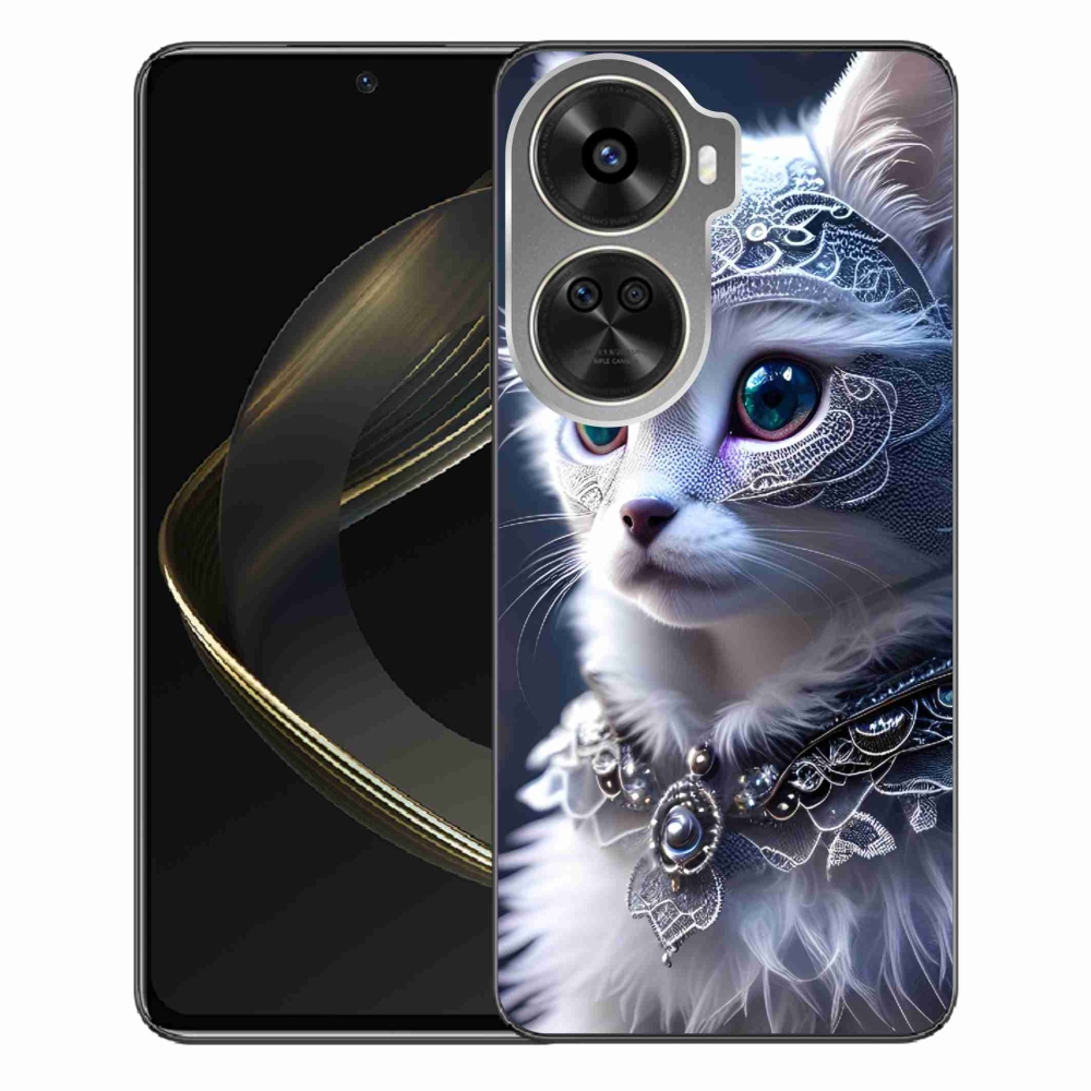 Gél borítás mmCase a Huawei Nova 12 SE-hez - fehér macska