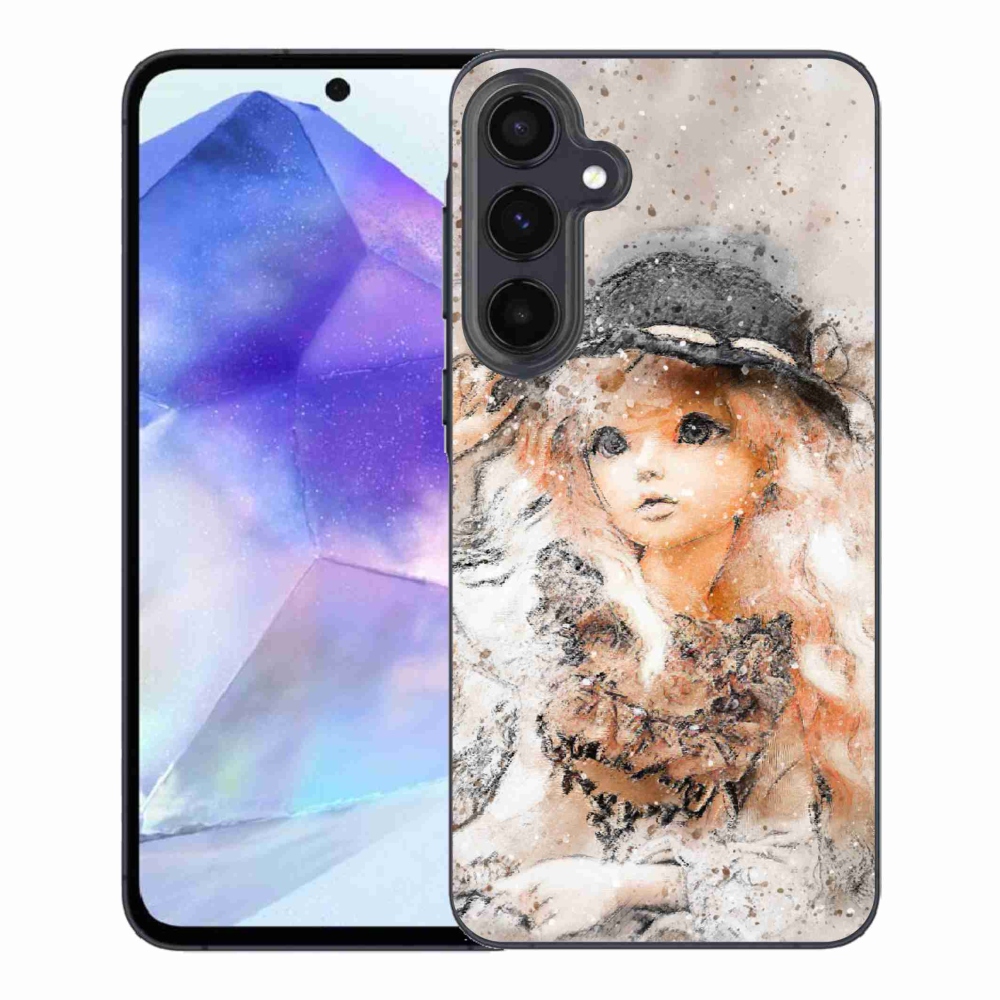 Gél borítás mmCase Samsung Galaxy A55 5G - kalapos lányhoz