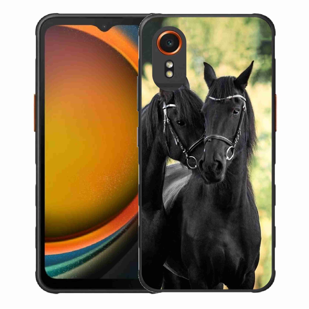 Gél borítás mmCase Samsung Galaxy Xcover 7 - két fekete ló