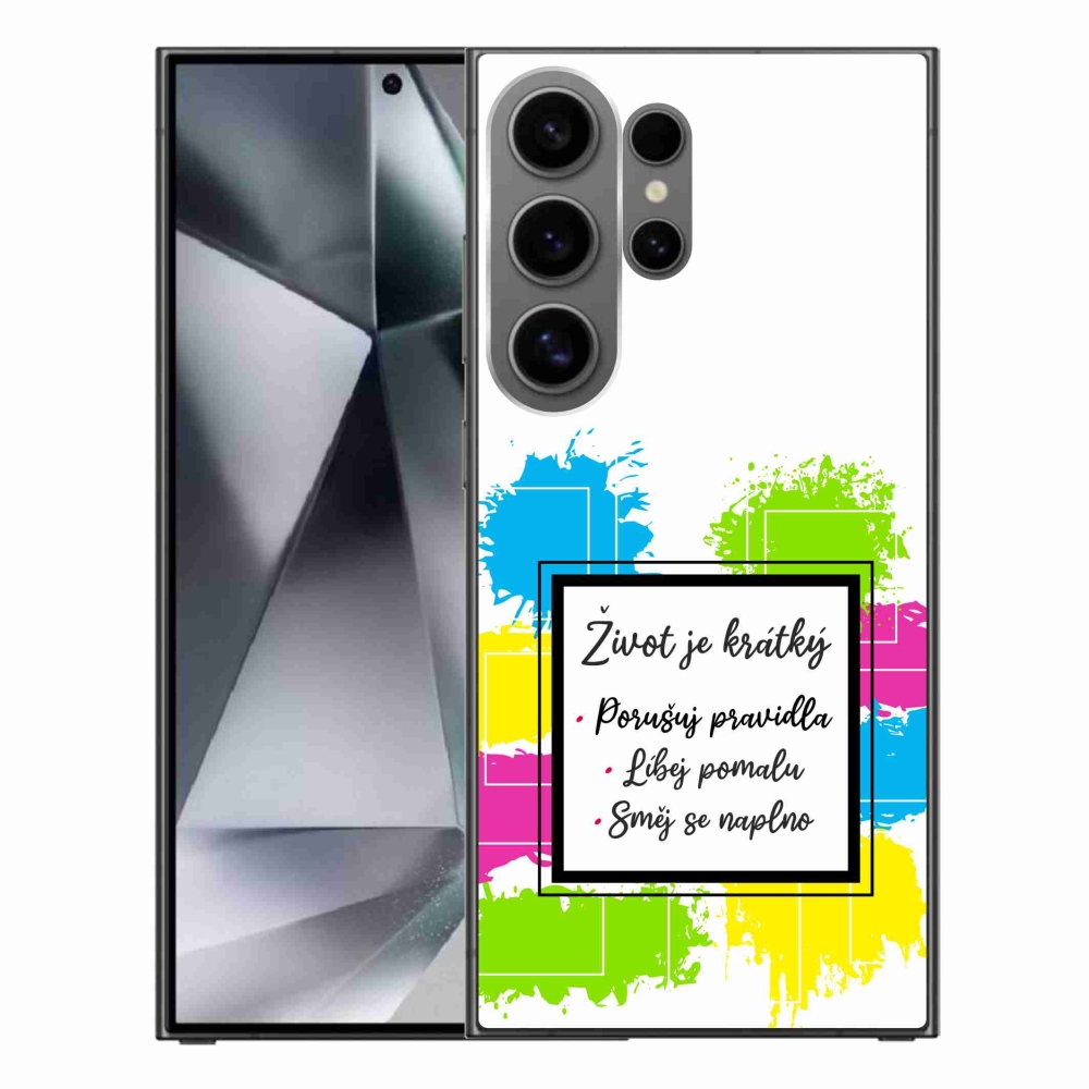 Gél borítás mmCase Samsung Galaxy S24 Ultra - idézet 5 fehér háttér