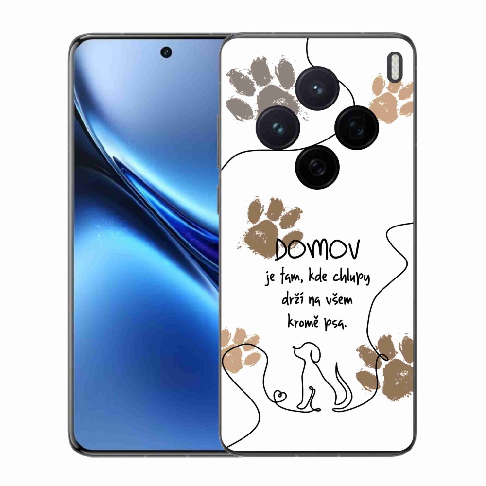 Zselés borító mmCase a Vivo X200 5G készülékhez - kutya motívum fehér háttérrel