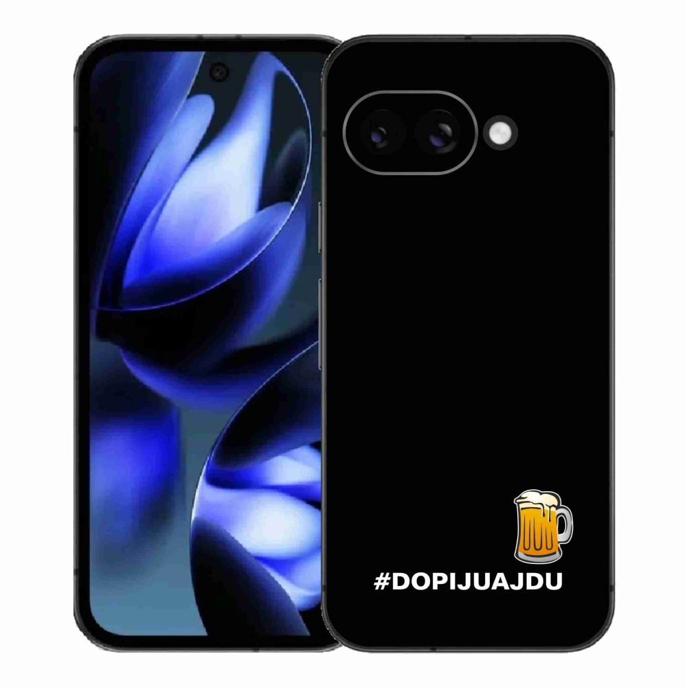 Gél borítás mmCase a Google Pixel 9a - sör motívum 1 fekete háttérrel