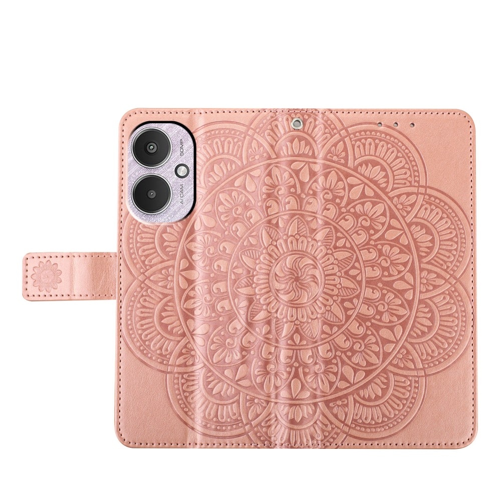 Mandala könyv tok Xiaomi Redmi 13C 5G - rózsa arany