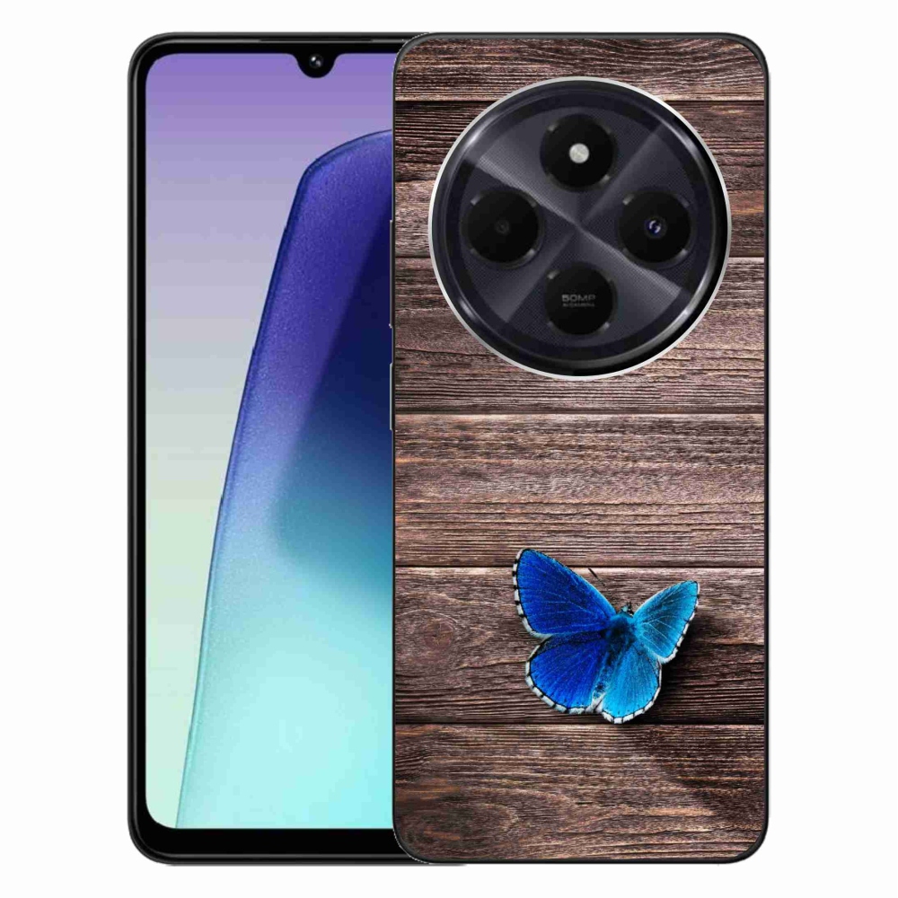 Gél borítás mmCase a Xiaomi Redmi 14C/Poco C75-hez - kék pillangó 1