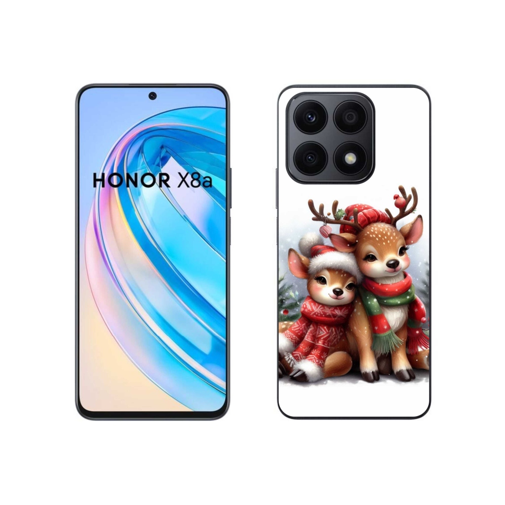 Zselés borítás mmCase a Honor X8a készülékhez - karácsonyi rénszarvas