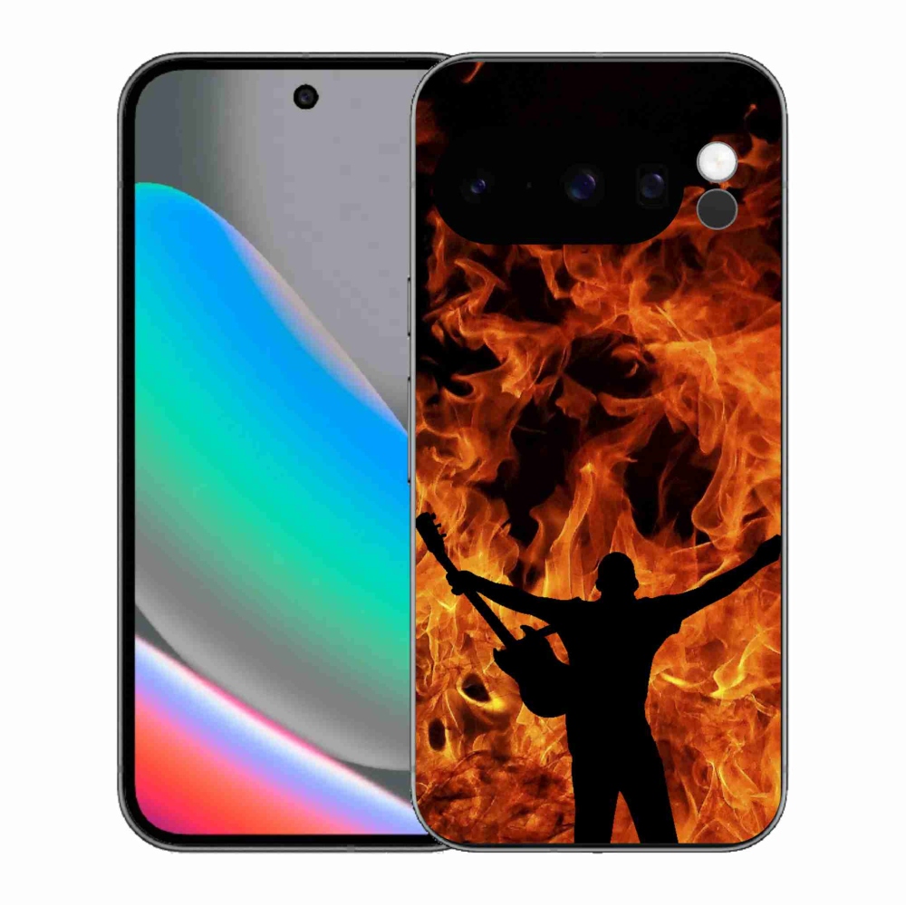 Gél borítás mmCase a Google Pixel 10 Pro számára - zenész és tűz