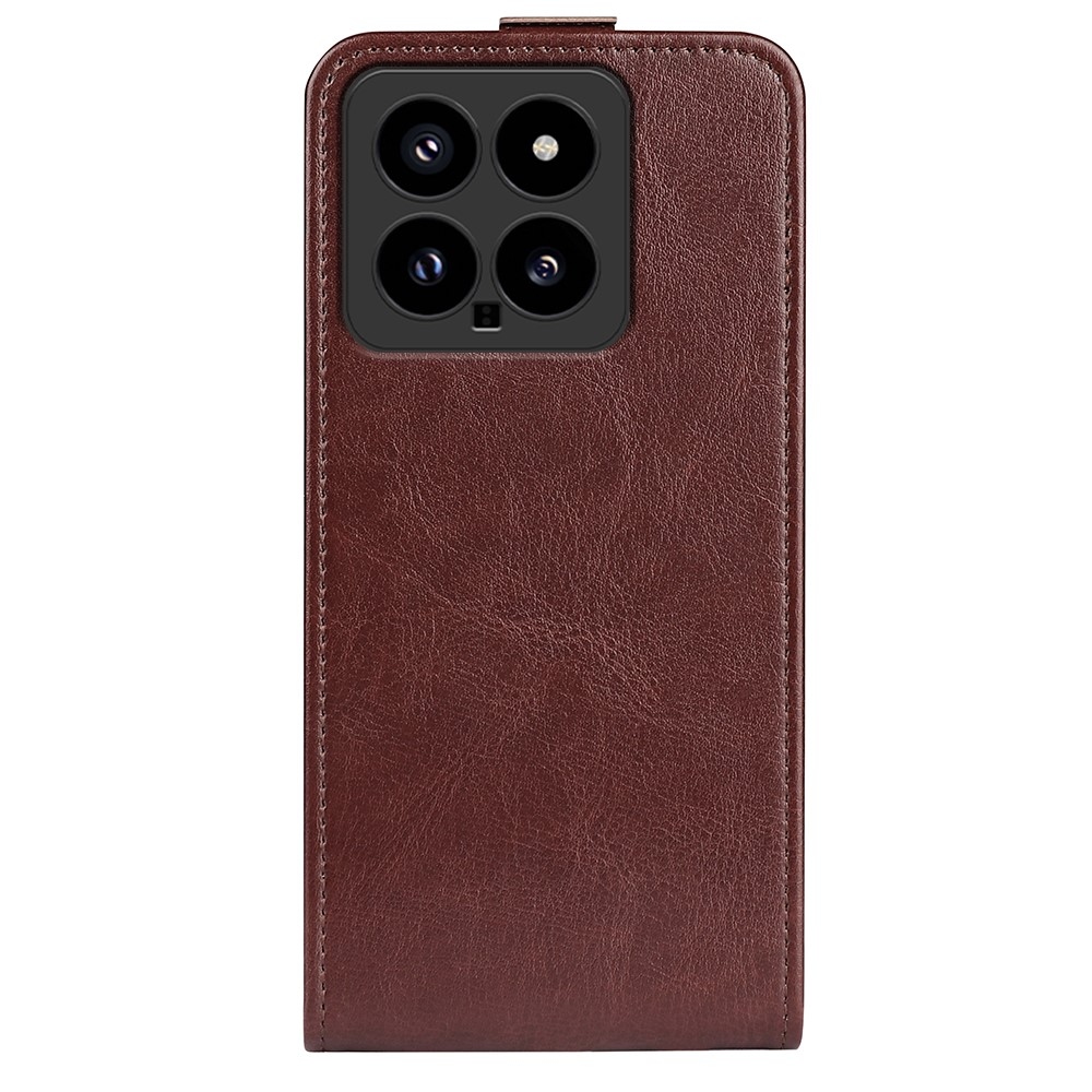 Függőleges könyvtáska a Xiaomi 14-hez - barna