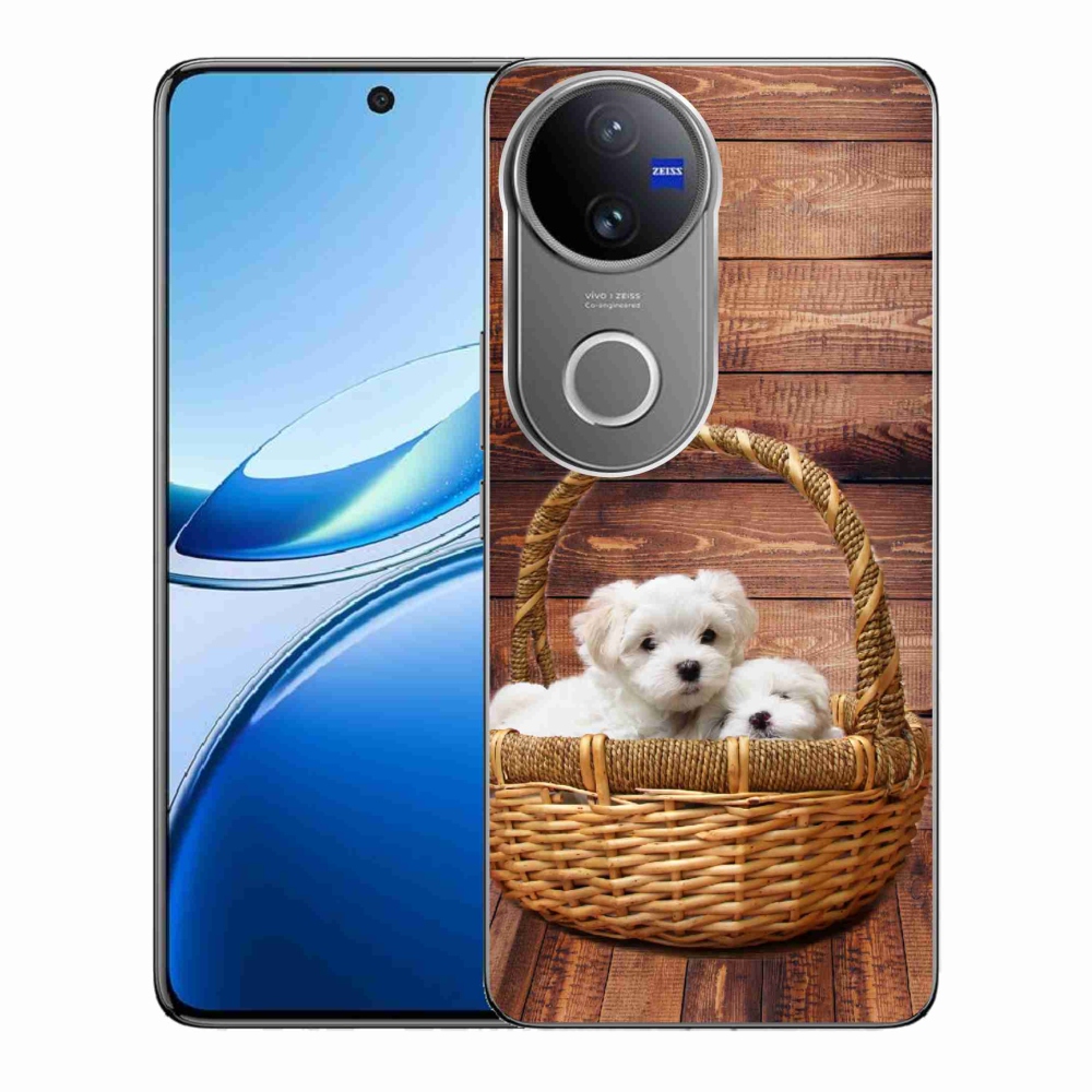 Zselés borítás mmCase a Vivo V50 5G készülékhez - kölyökkutyák