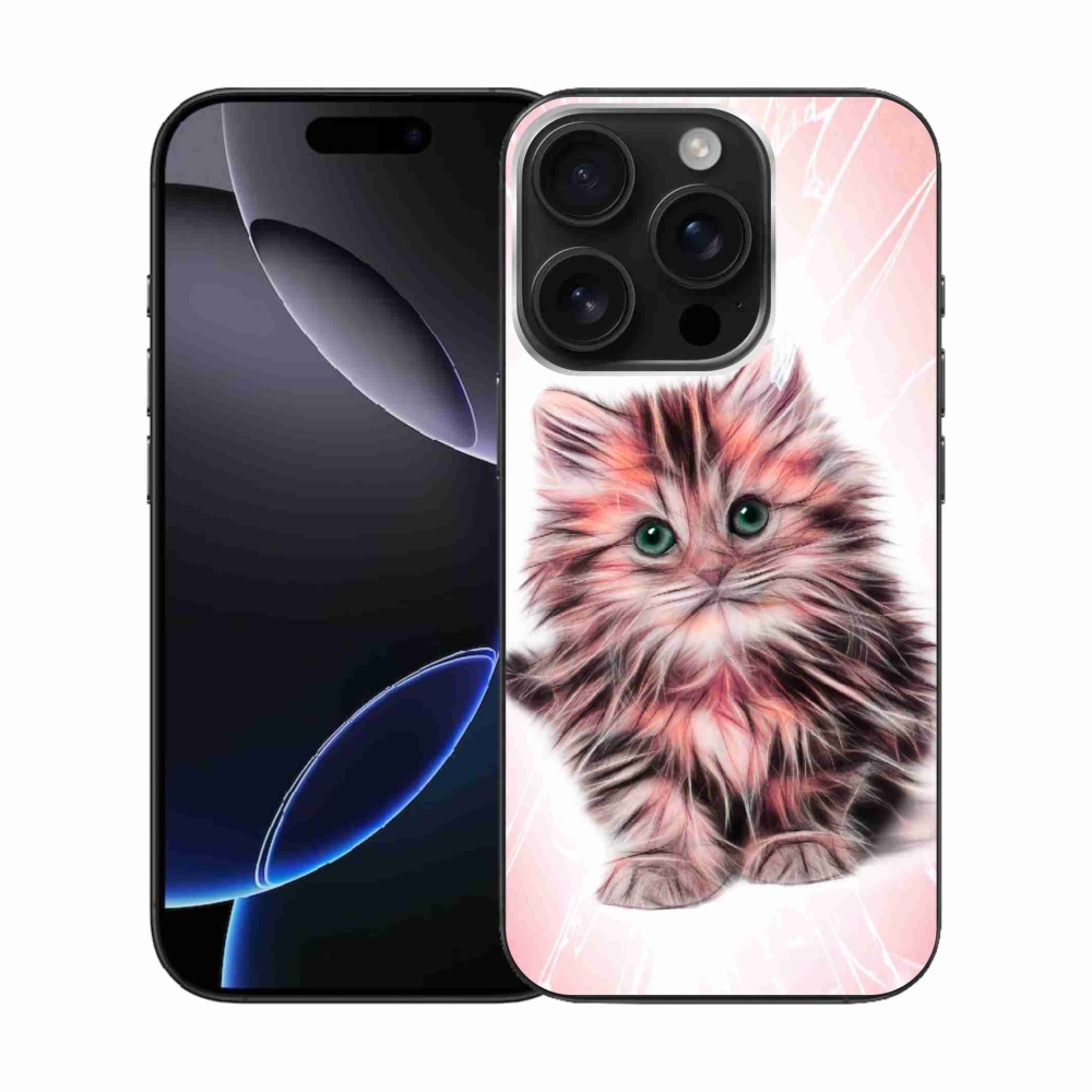 Gél borítás mmCase iPhone 16 Pro készülékhez - aranyos cica