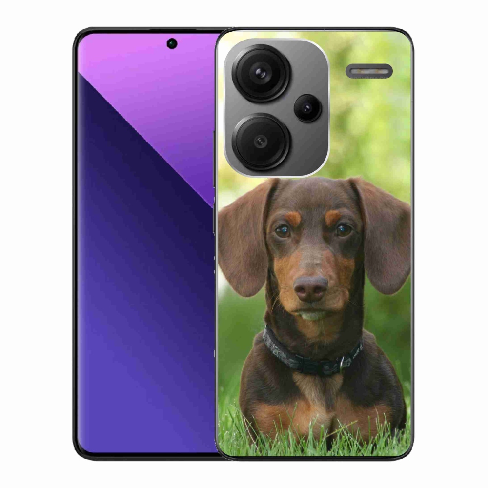 Gél tok mmCase a Xiaomi Redmi Note 13 Pro+ 5G számára - barna tacskó