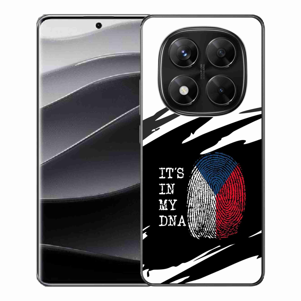 Gél borító mmCase a Xiaomi Redmi Note 14 Pro 5G/Poco X7 5G - zászlós ujjlenyomat fekete és fehér háttérrel