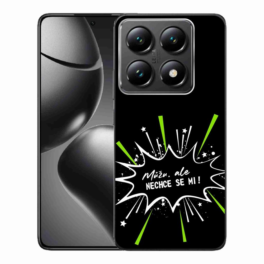 Gél borító mmCase a Xiaomi 14T Pro számára - vicces szöveg 11 fekete háttér