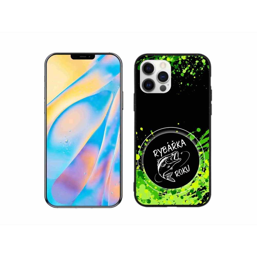 Gél borítás mmCase iPhone 12 Pro készülékhez - Az év halászának fekete háttere