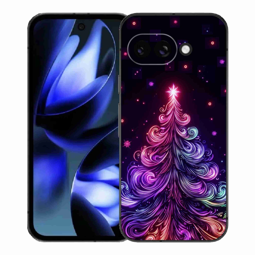 Gél borítás mmCase a Google Pixel 9a számára - neon karácsonyfa 1