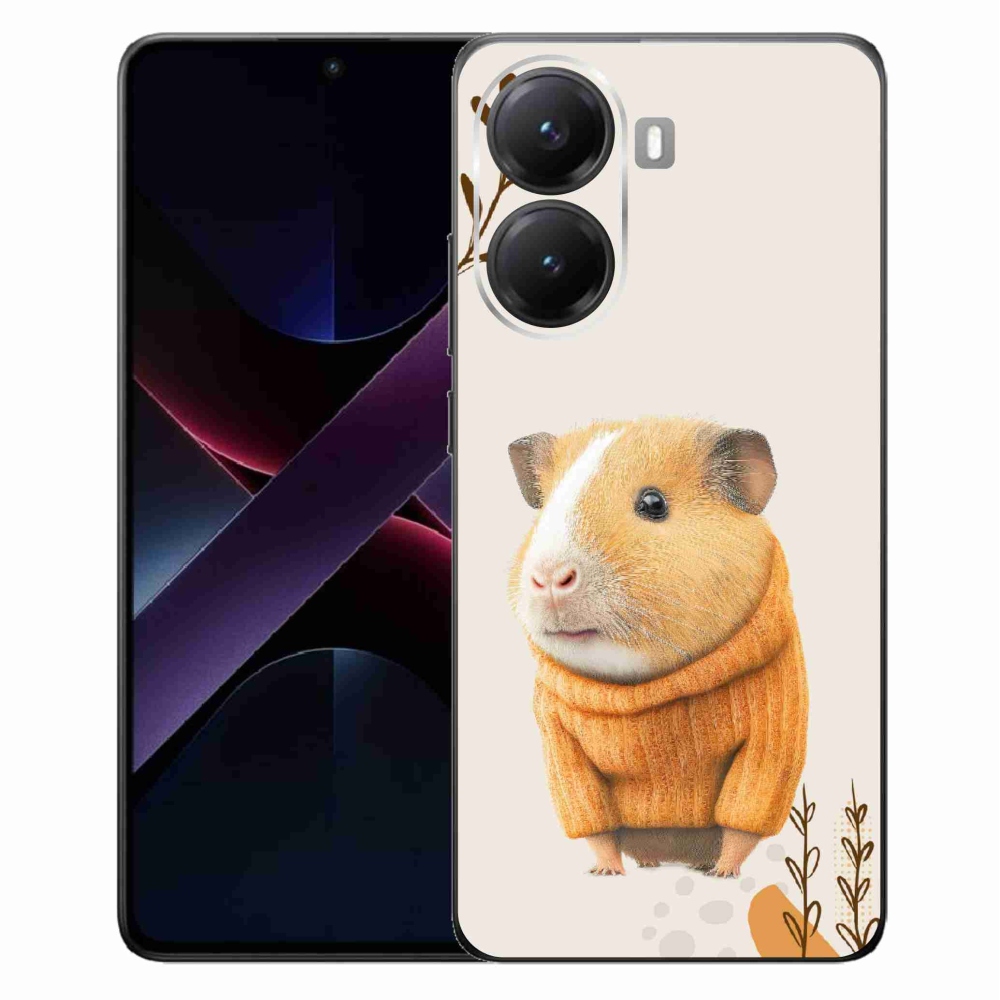 Gélburkolat mmCase a Xiaomi Poco X7 Pro 5G számára - tengerimalac pulóverben
