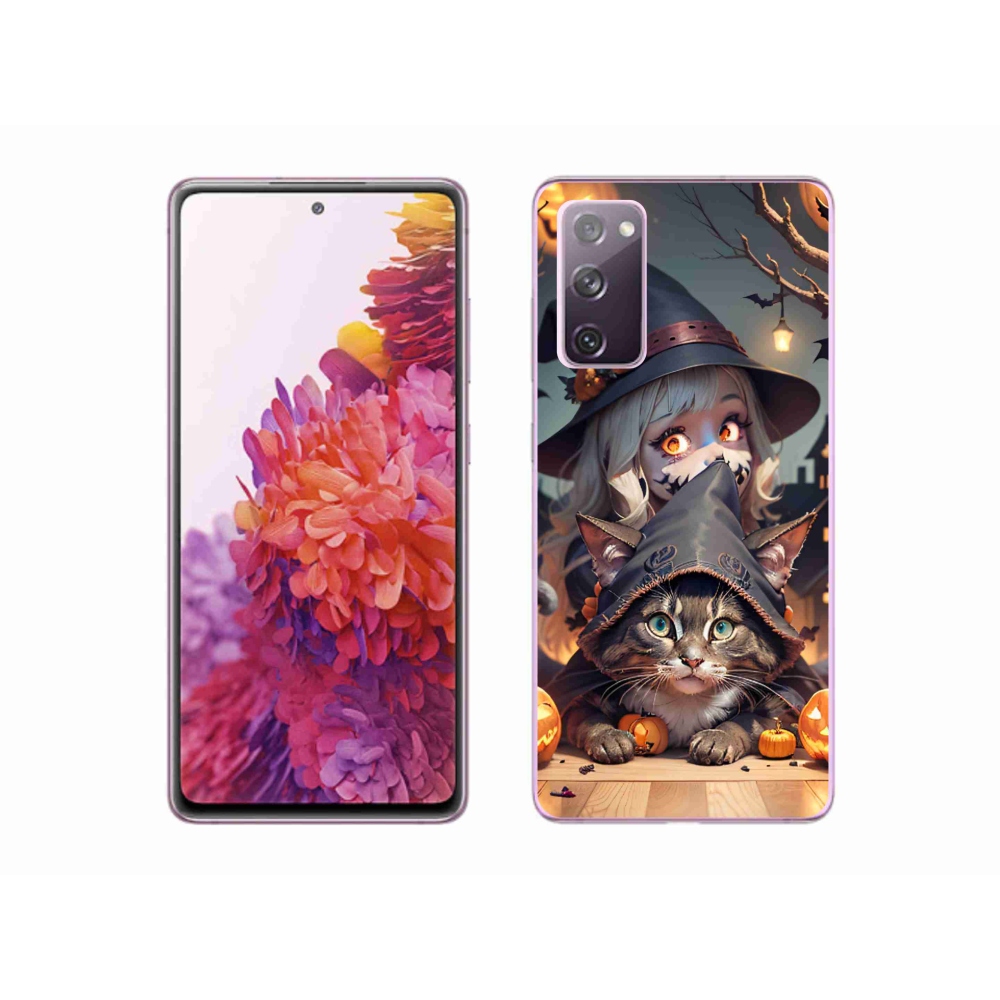 Zselés borítás mmCase Samsung Galaxy S20 FE készülékhez - boszorkány macskával