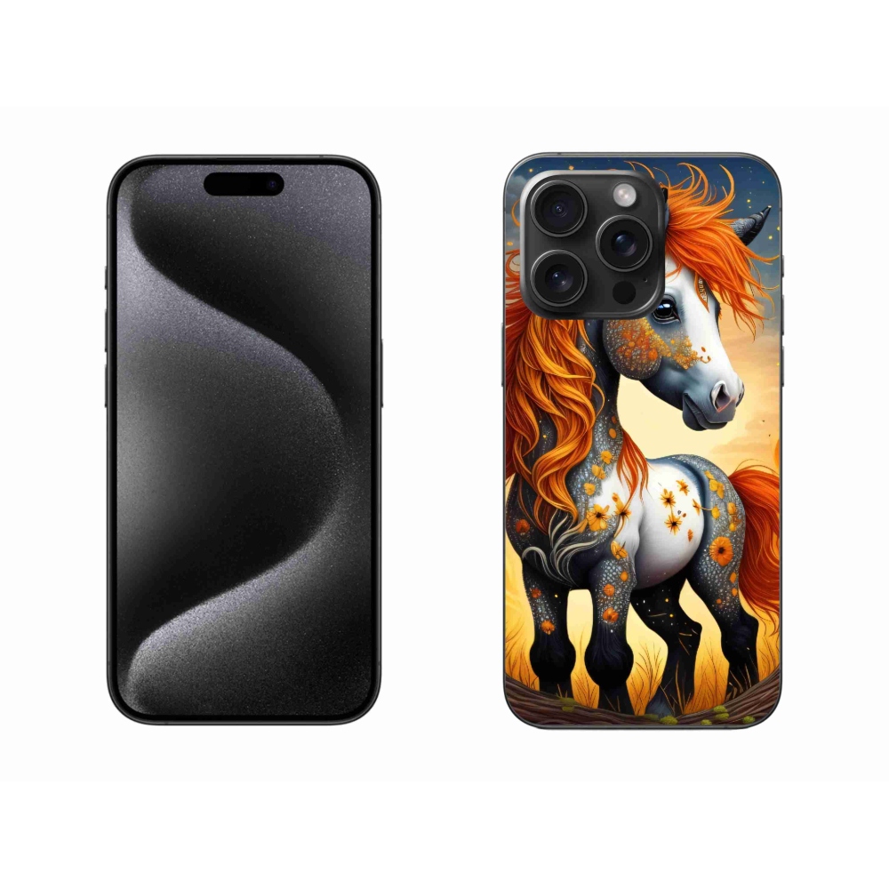 Zselés borítás mmCase iPhone 15 Pro Max készülékhez - színes póni