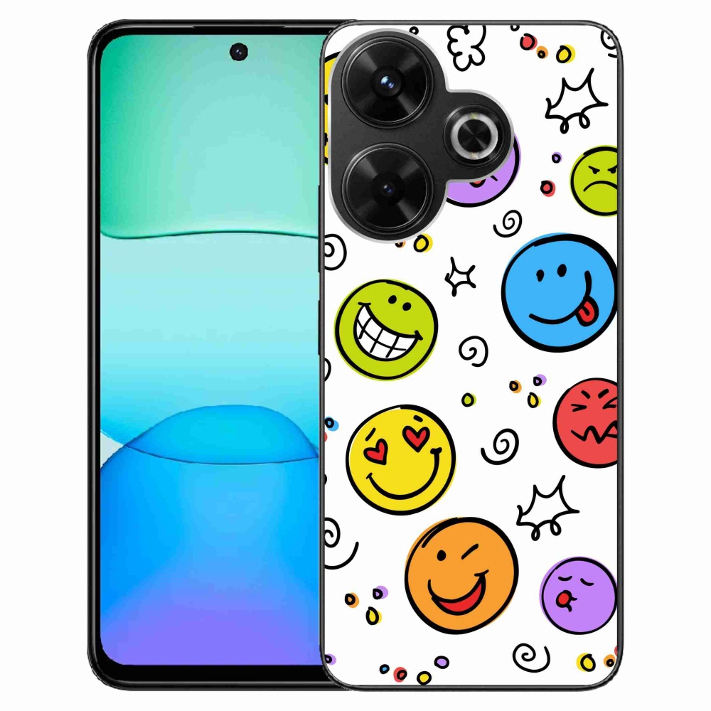 Gél borítás mmCase a Xiaomi Redmi 13 4G/Poco M6 4G számára - smiley-k