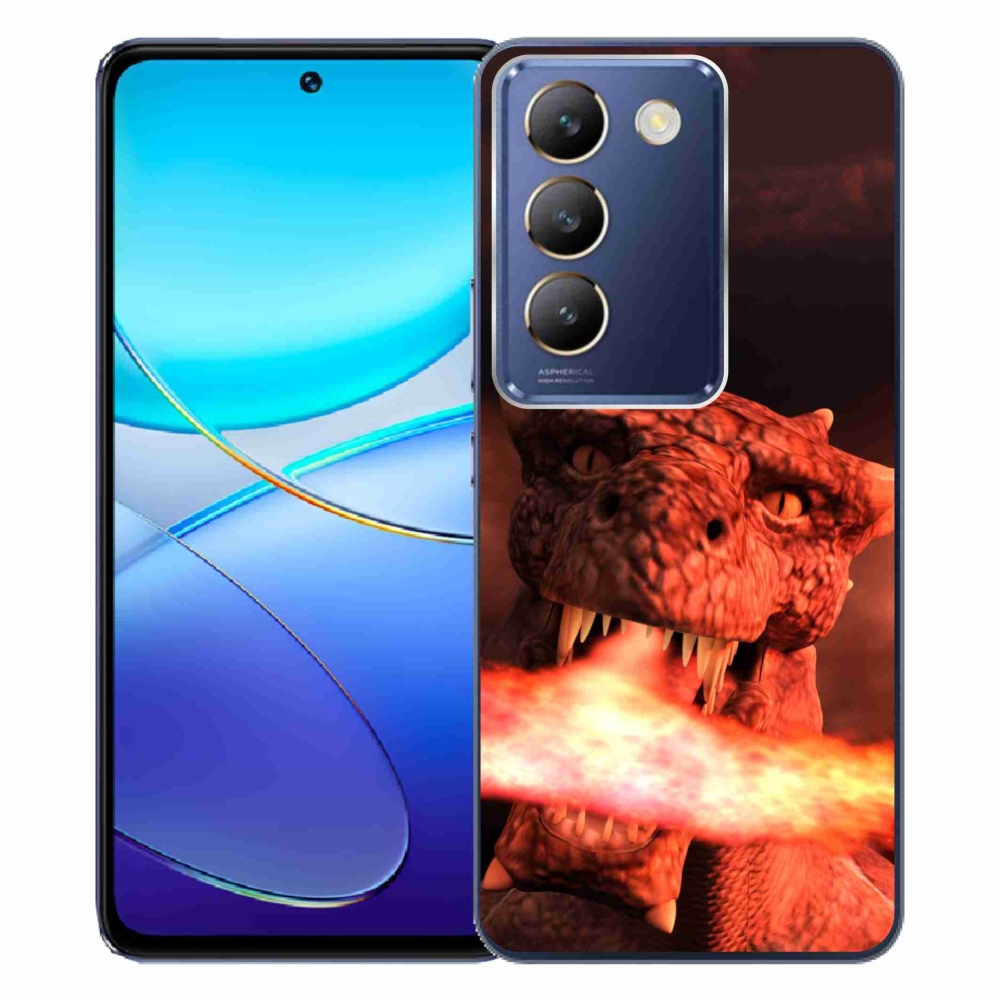 Gél borítás mmCase a Vivo V40 SE 4G/5G-n - sárkány