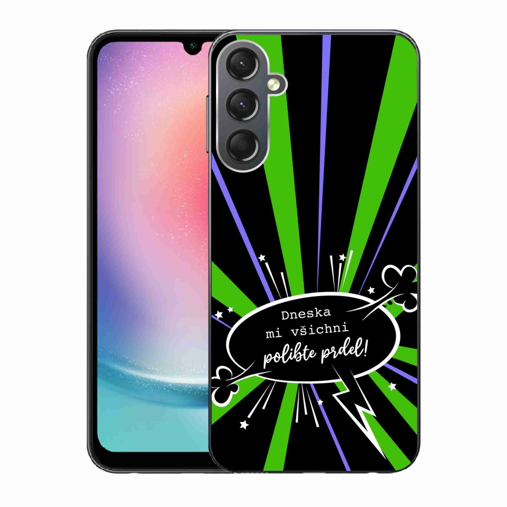 Gél borító mmCase Samsung Galaxy A24 készülékhez - vicces szöveg 15 fekete háttér