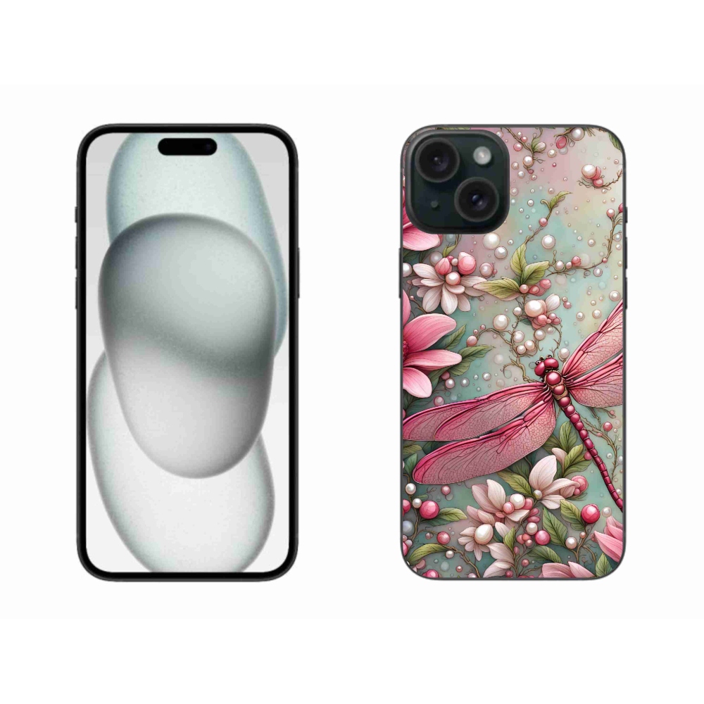 Zselés borítás mmCase iPhone 15 Plus készülékhez - szitakötő