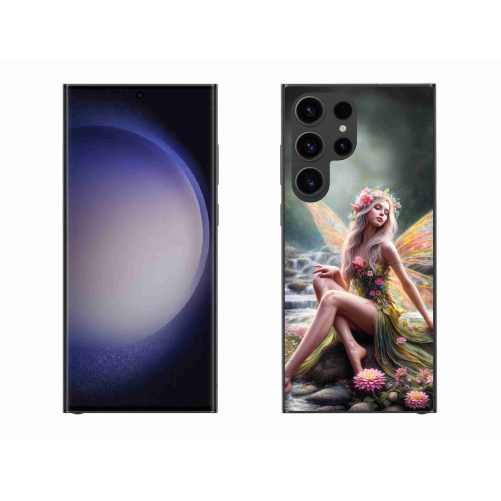 Zselés borítás mmCase Samsung Galaxy S23 Ultra 5G - pillangó nő 1