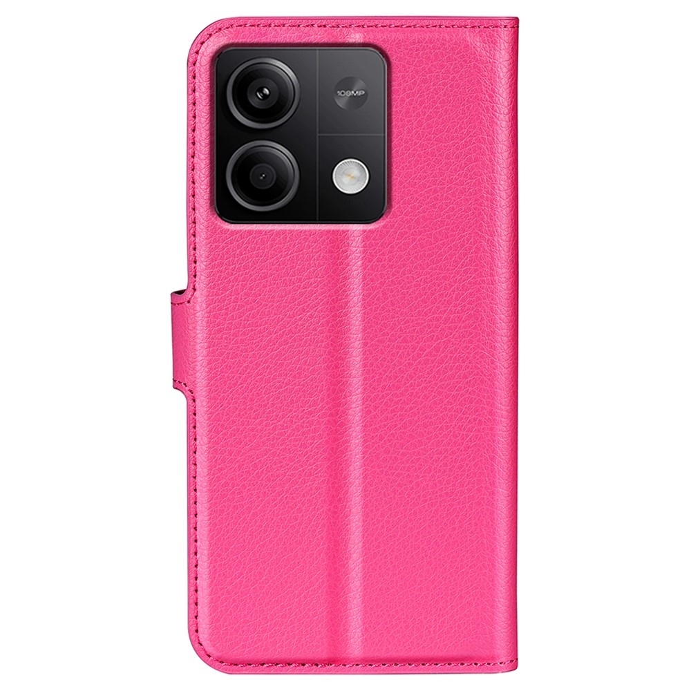 Litchi könyv tok Xiaomi Redmi Note 13 5G - rózsa