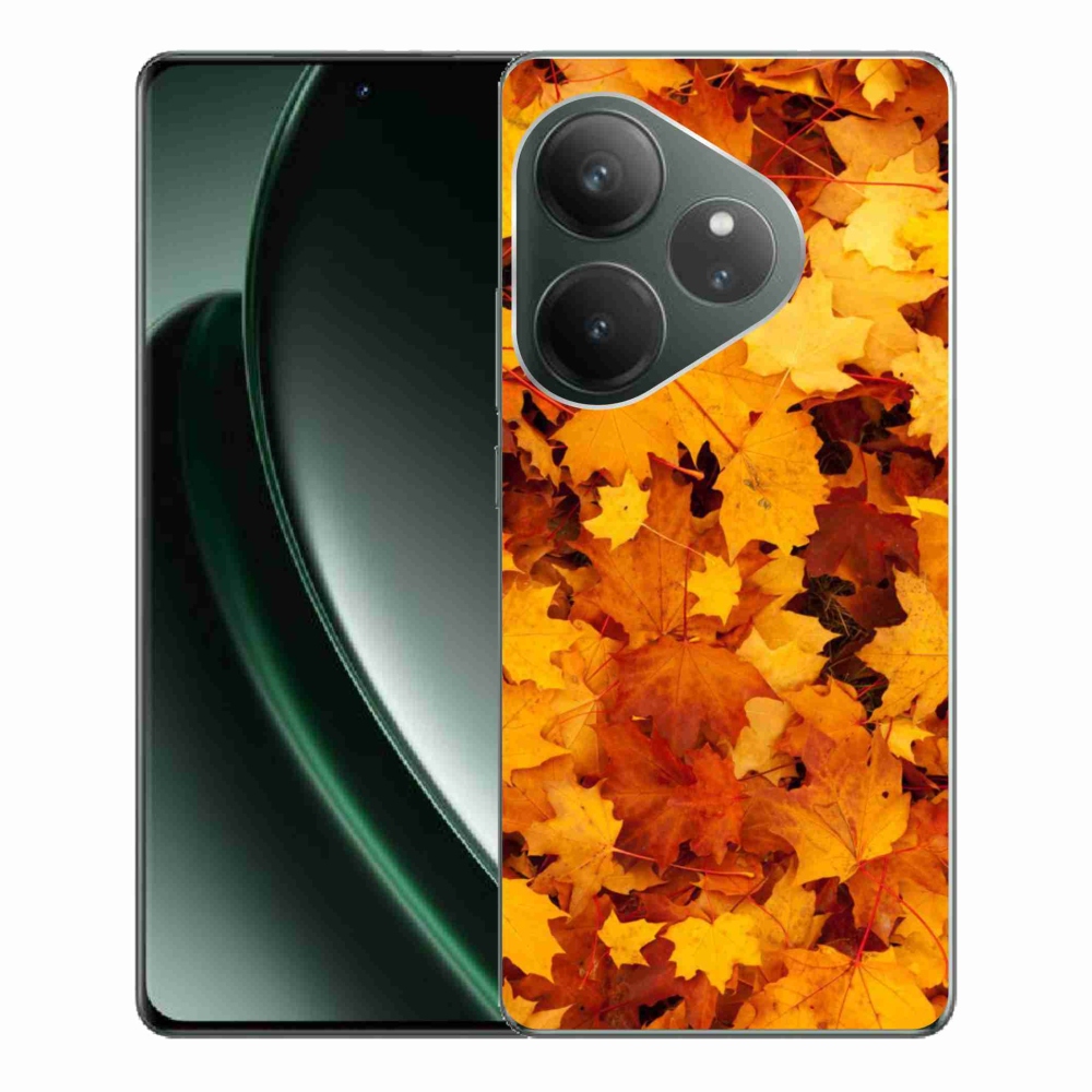Gél borítás mmCase a Realme GT 6 5G/GT 6T 5G számára - juharlevelek