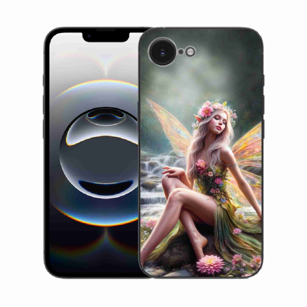 Gél borítás mmCase iPhone 16e készülékhez - pillangó nő 1