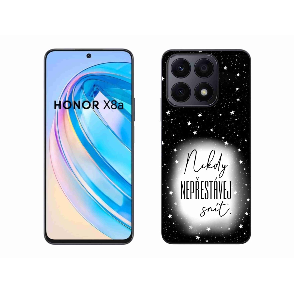 Gél borítás mmCase a Honor X8a készülékhez - Idézet 1 fehér és fekete háttérrel