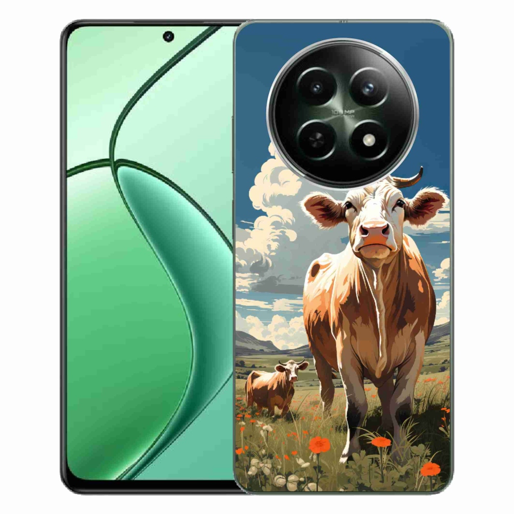 Gélborítás mmCase a Realme 12 5G/12x 5G készülékhez - tehenek a réten