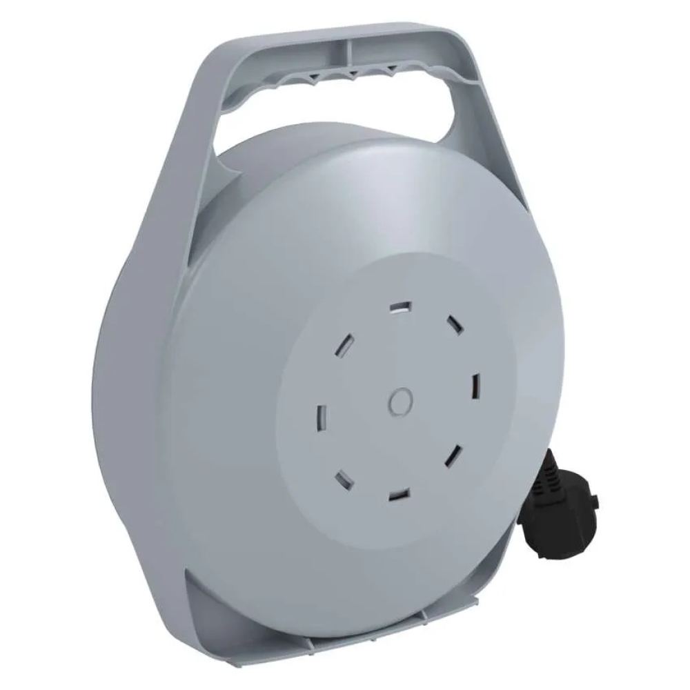 Hosszabbító kábel dobon 10 m / 4 aljzat / piros / PVC / 230 V / 1 mm2