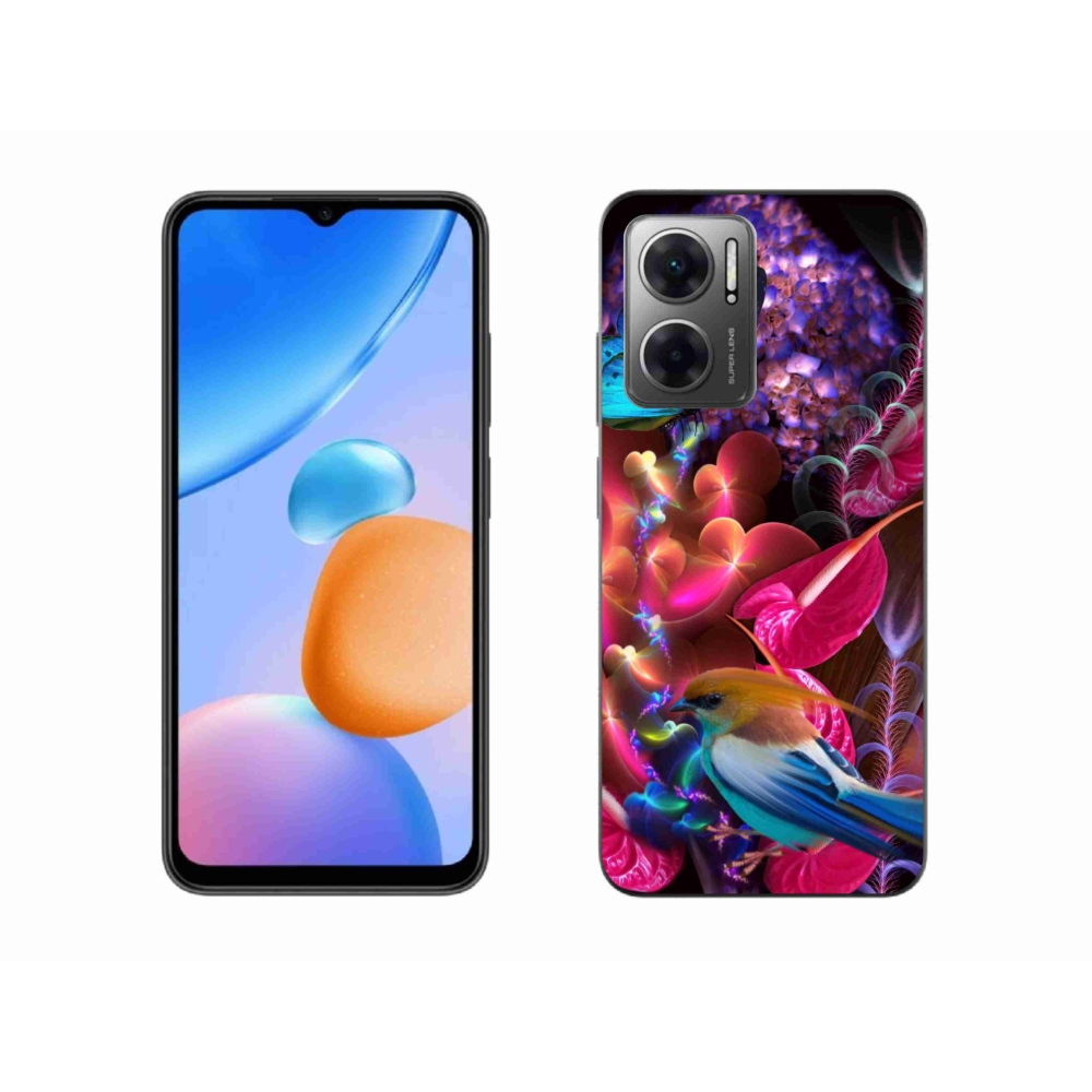 Gél borító mmCase a Xiaomi Redmi 10 5G számára - színes virágok