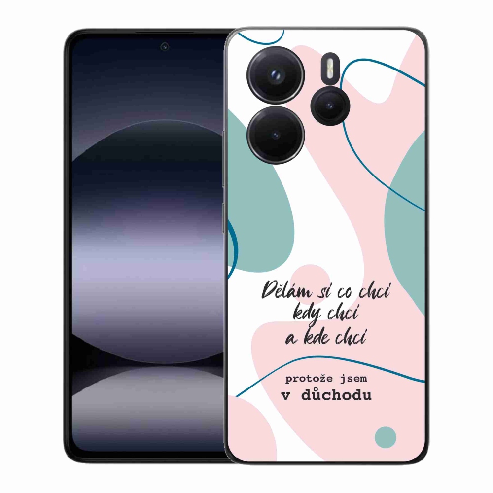 Gél borító mmCase a Xiaomi Redmi Note 14-hez - vicces szöveg 10 fehér háttérrel