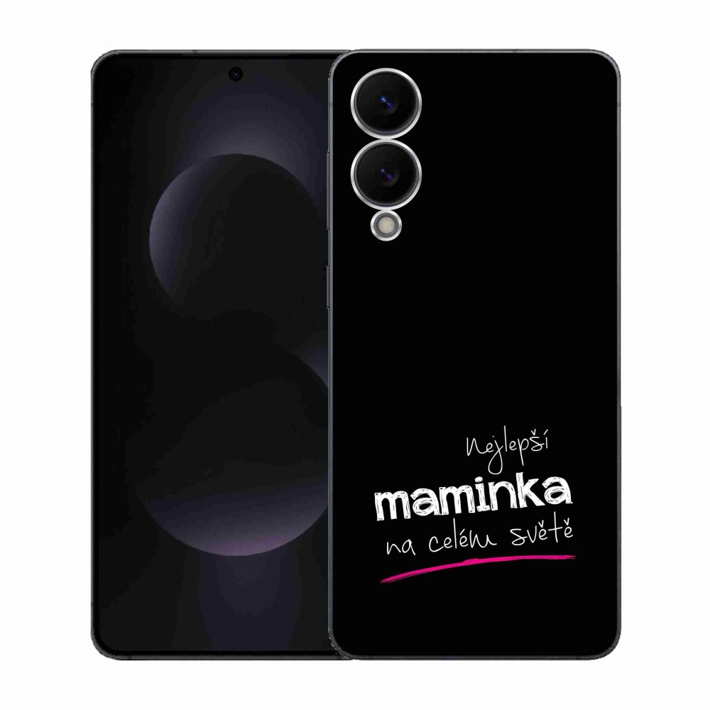 Gél borító mmCase Samsung Galaxy S25 Edge - legjobb anya 4 fekete háttérrel