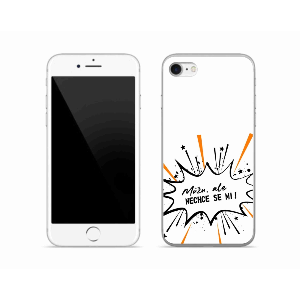 Gél borító mmCase iPhone SE (2022) - vicces szöveg 11 fehér háttér