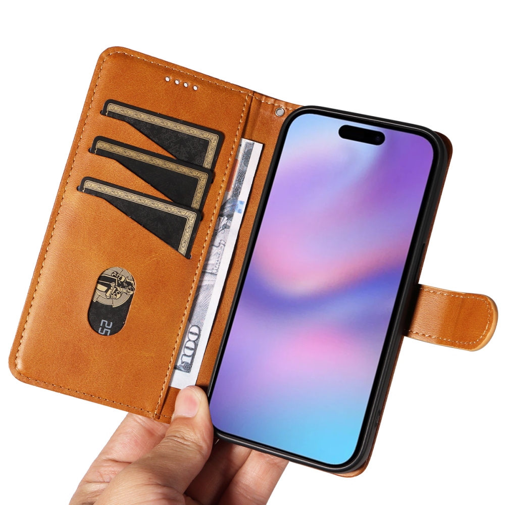 Póló alakú könyvtáska iPhone 17 készülékhez - barna