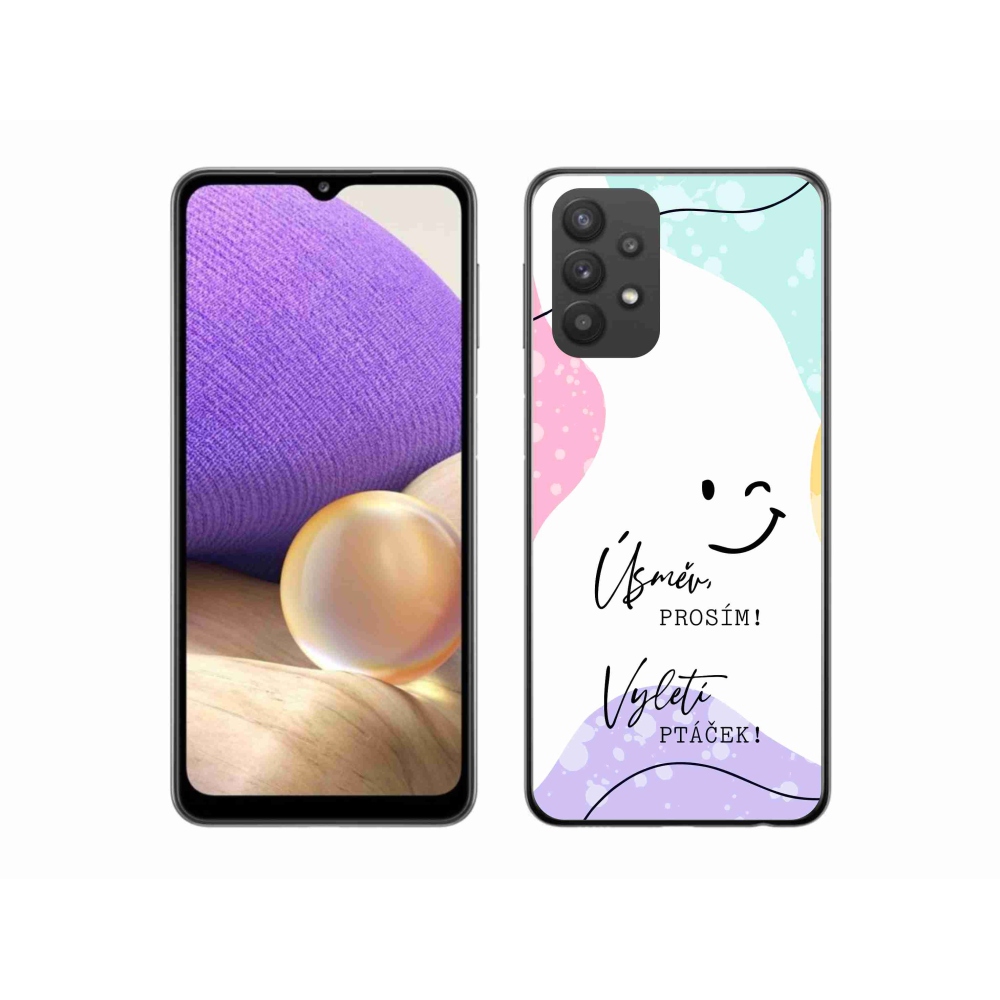 Gél borító mmCase Samsung Galaxy A32 5G - vicces szöveg 4 fehér háttérrel